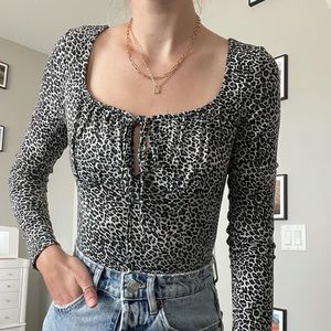 SHEIN long sleeve cheetah bodysuit